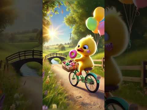 The little duck’s donuts are very delicious. #cartoon #cure #funny #animation #duckling