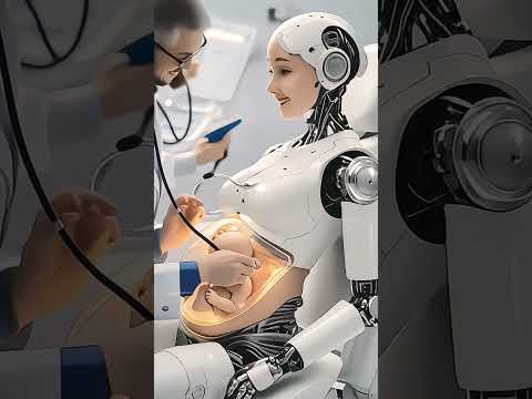 Robots are giving birth to children #funny #robotics #robots