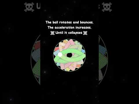 The ball rotates and bounces.The acceleration increases. #space #asmr #funny #art