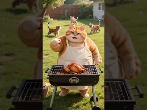 How dare the orange cat steal the tiger’s child? #funny #funnycats #catlovers