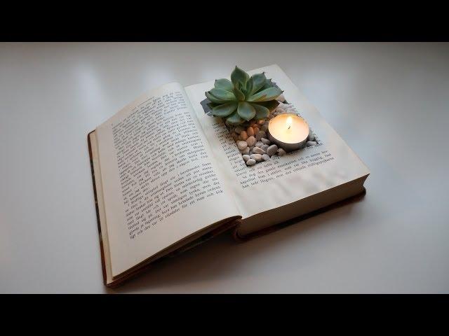2) Turn vintage⁢ books into stylish planters by hollowing out a few pages and planting small succulents or herbs inside, creating literary garden accents